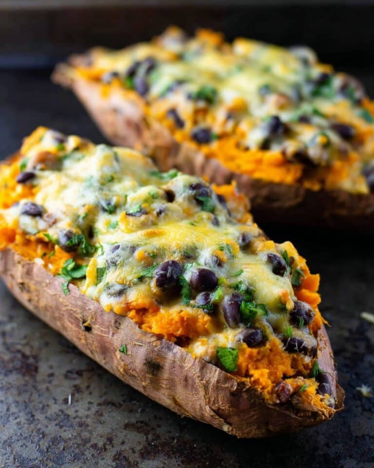 Vegetarian Mexican Stuffed Sweet Potatoes Recipe