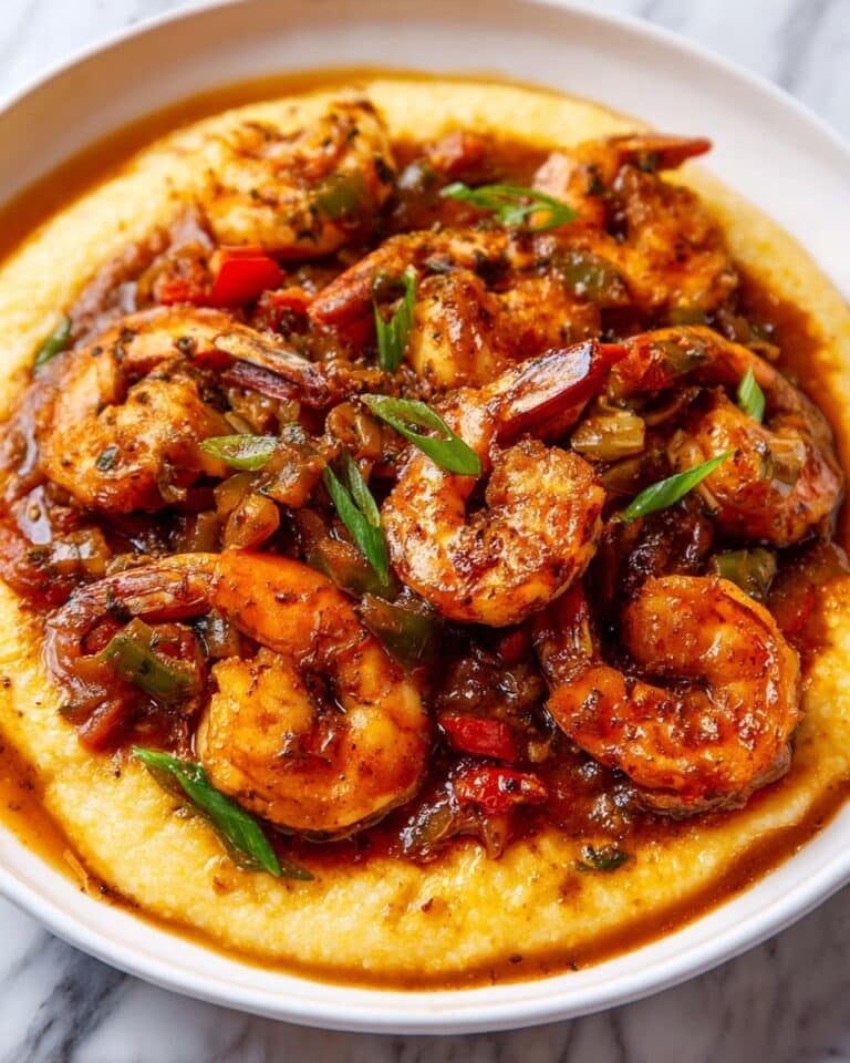 Brown Stew Shrimp with Sweet Potato Grits Recipe