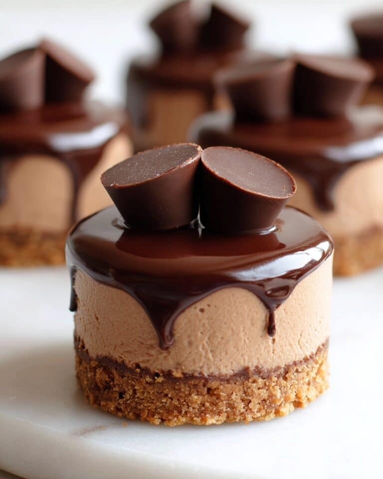No Bake Mini Peanut Butter Cheesecakes Recipe