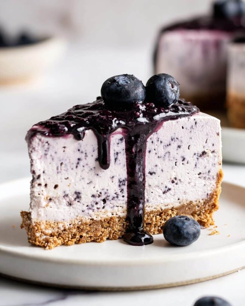 No Bake Frozen Blueberry Pie Recipe