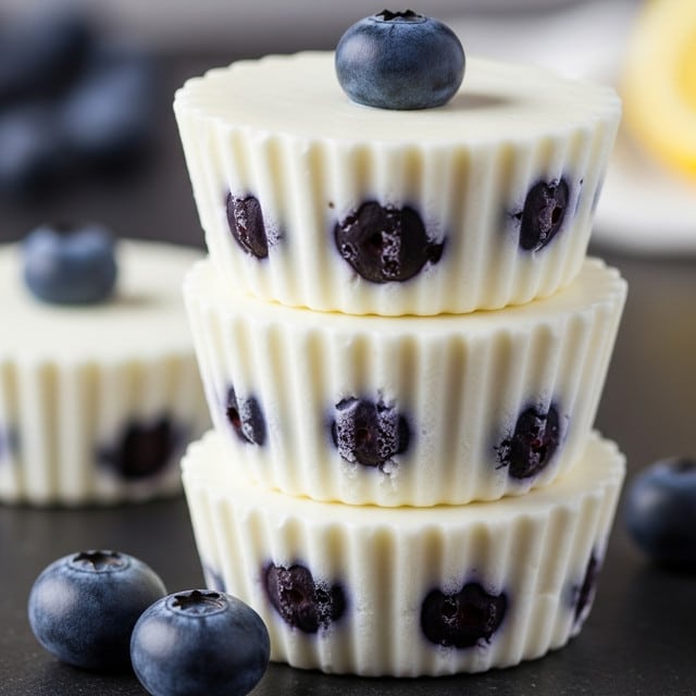 Lemon & Blueberry Frozen Greek Yogurt Bites Recipe