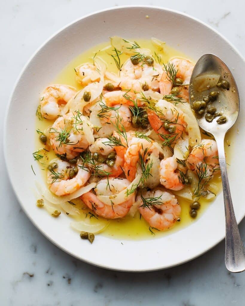 Sautéed Shrimp with Lemon-Caper Dressing Recipe