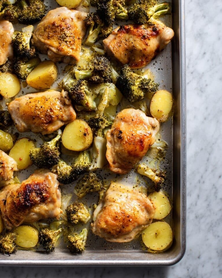 Sheet-Pan Honey Mustard Chicken and Broccoli Recipe