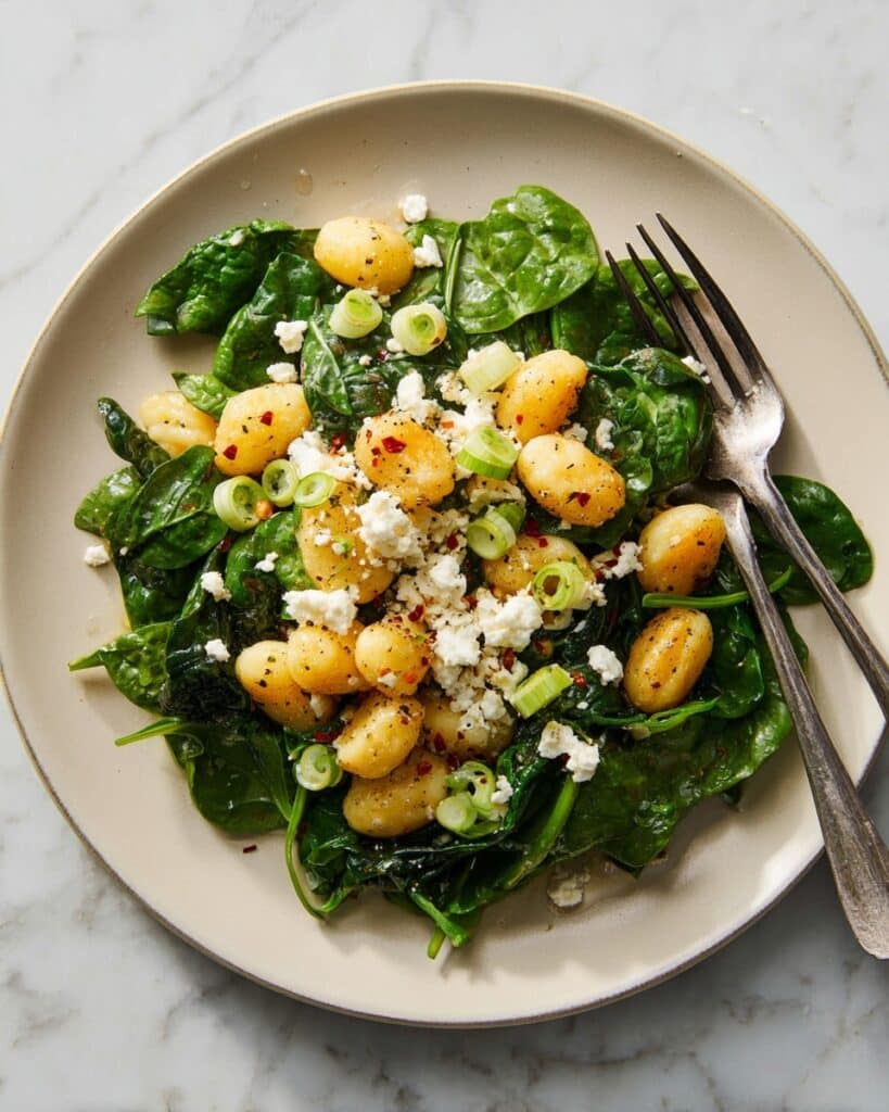 Crispy Gnocchi With Spinach and Feta Recipe