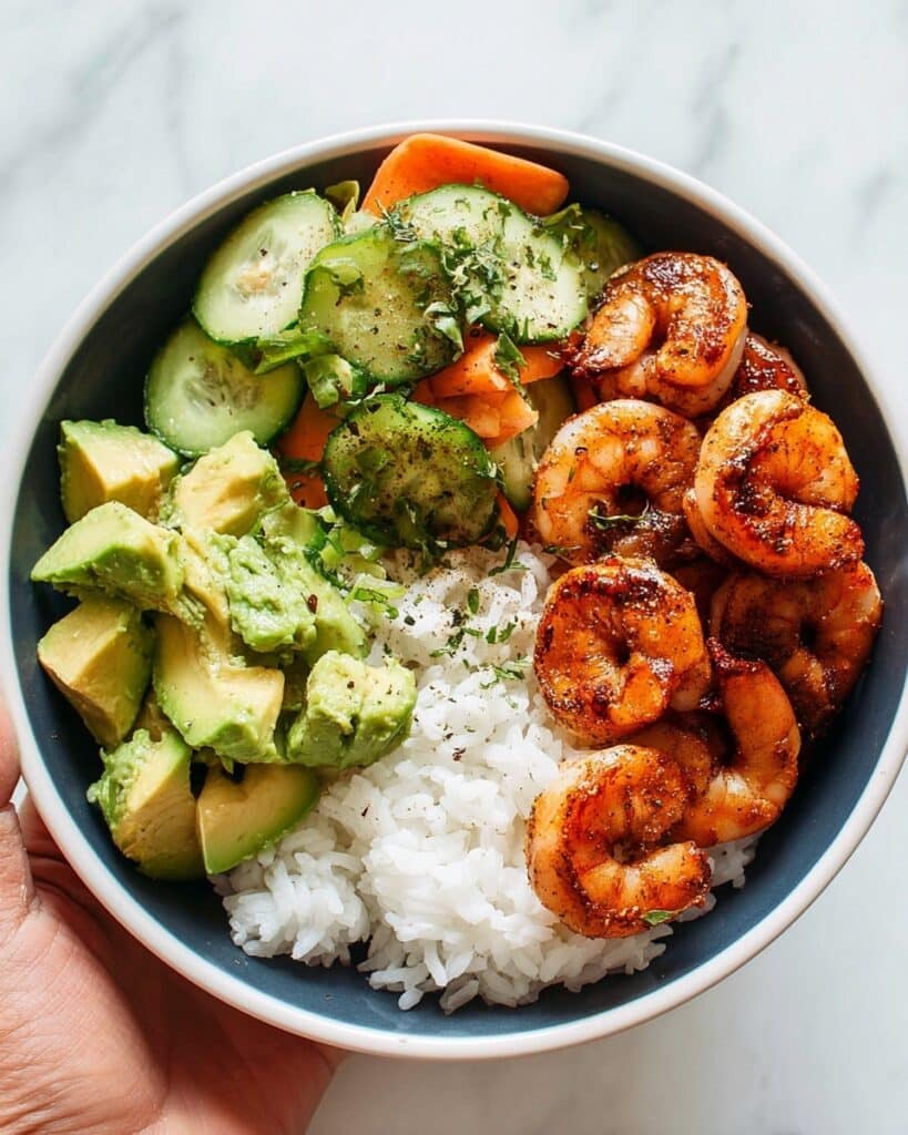 Spicy Shrimp with Peach Salad Recipe