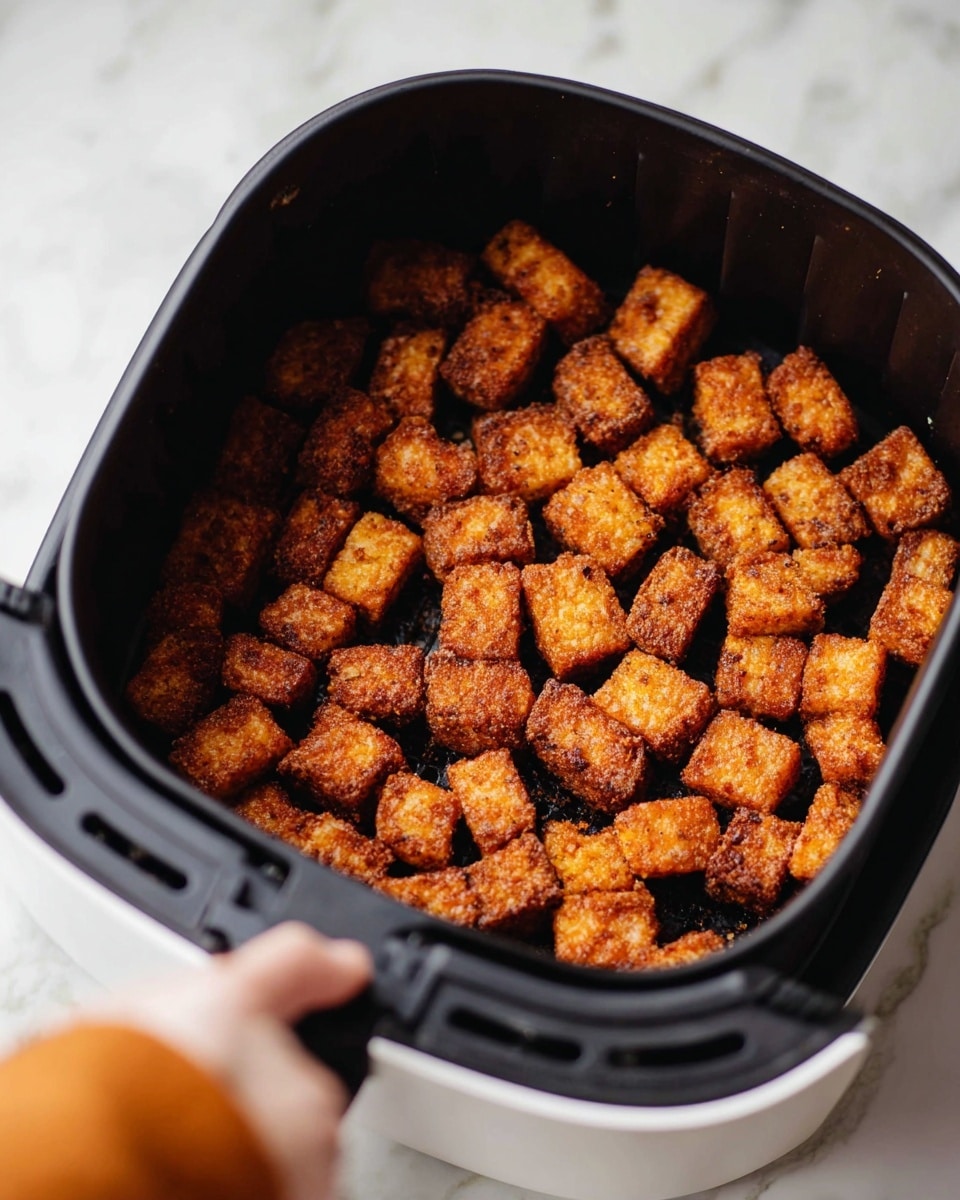 A woman’s hand holds a dark gray plate with three main layers: the bottom layer is soft, pale beige pita bread folded neatly on one side; the middle layer consists of golden-brown, crispy fried chicken pieces, some with a creamy white sauce on top; the top layer is a fresh salad made of green leafy lettuce and bright red cherry tomato halves, mixed with a thick white creamy dressing filled with small green herb bits. A fork rests on the plate, partially under the chicken and salad. The background is a white marbled texture. photo taken with an iphone --ar 4:5 --v 7