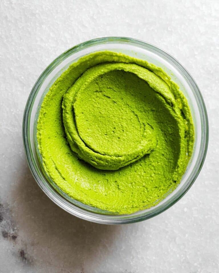 Creamy Pea Puree with Garlic, Shallots, and Mint Recipe