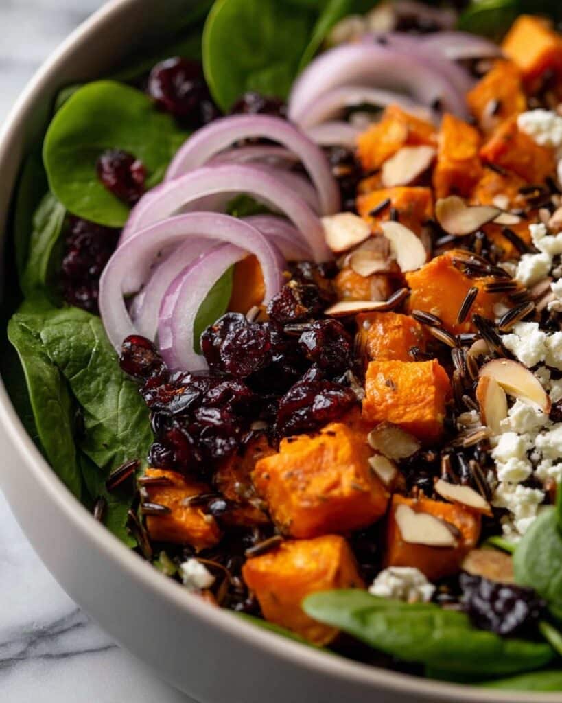 Sweet Potato Salad with Cranberries, Feta, and Toasted Almonds Recipe
