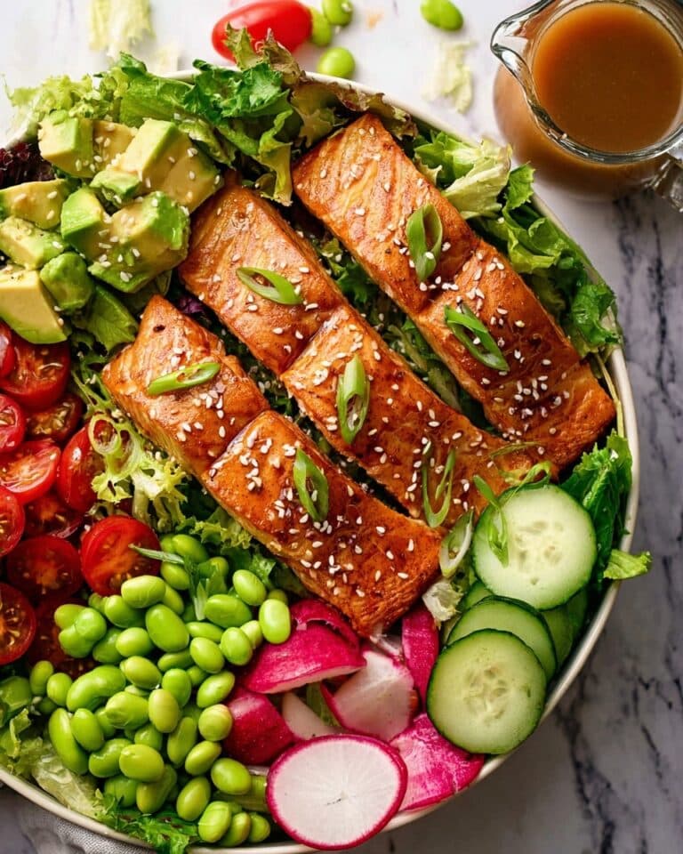 Salmon Salad with Asian Ginger Sesame Dressing Recipe
