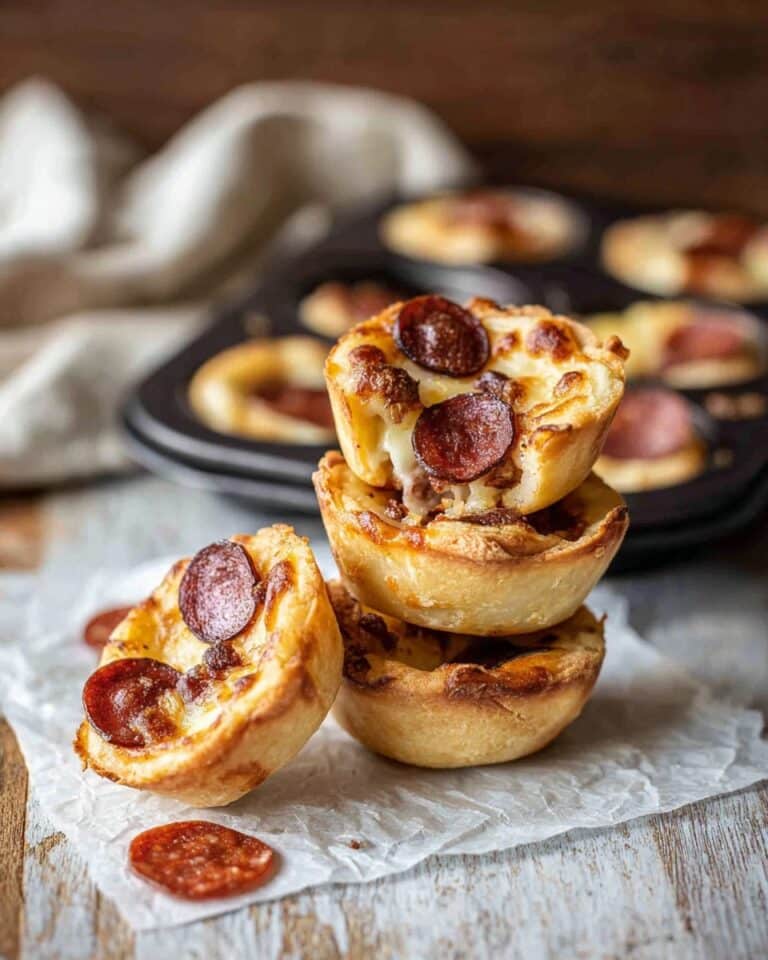 Garlic Bread Mini Pizzas (Muffin Tin) Recipe