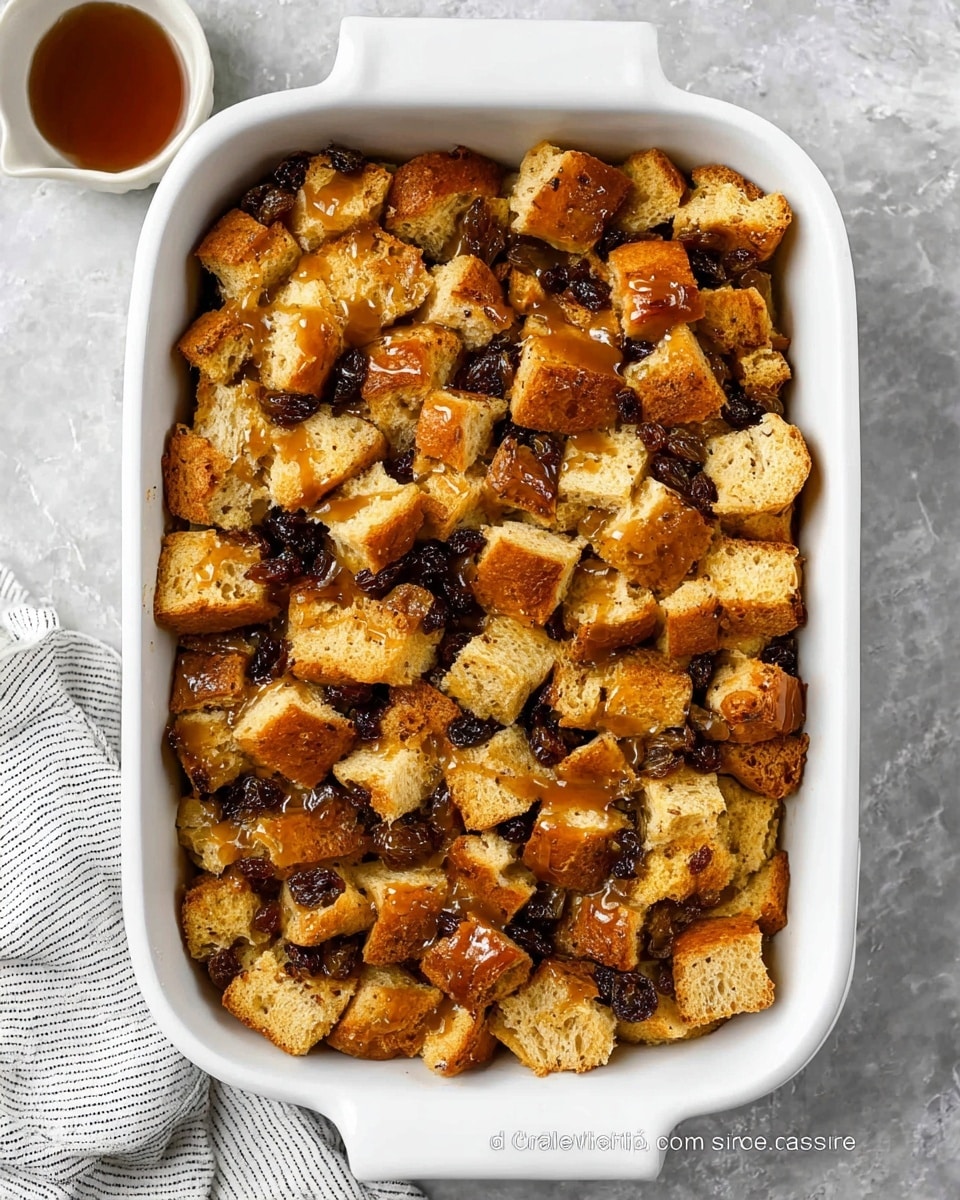Classic Bread Pudding with Rich Caramel Sauce Recipe