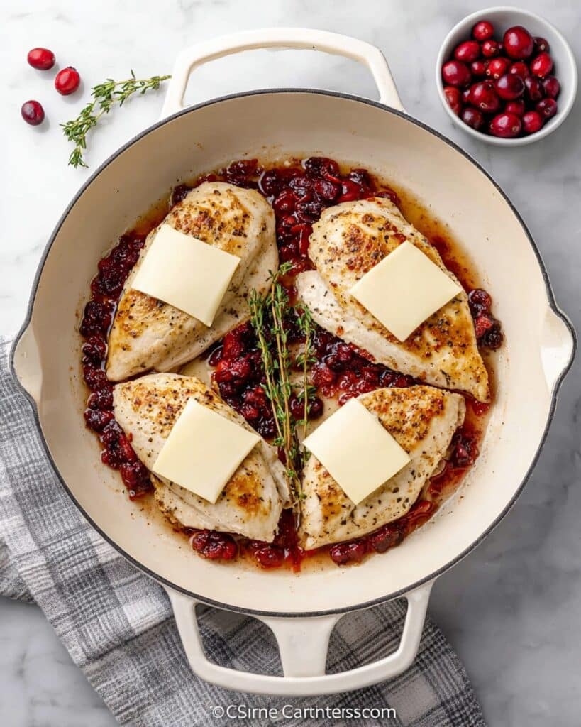 Cranberry Chicken with Brie and Orange-Maple Sauce Recipe