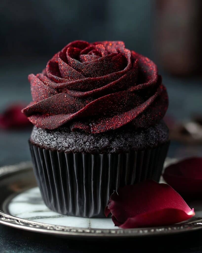 Midnight Rose Cupcakes Recipe
