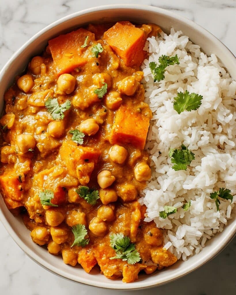 Coconut Chickpea & Sweet Potato Curry Recipe