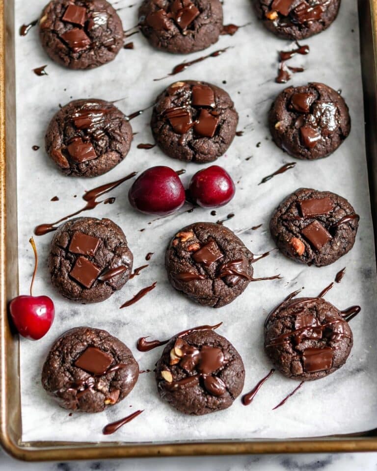 Chocolate Cherry Almond Cookies Recipe
