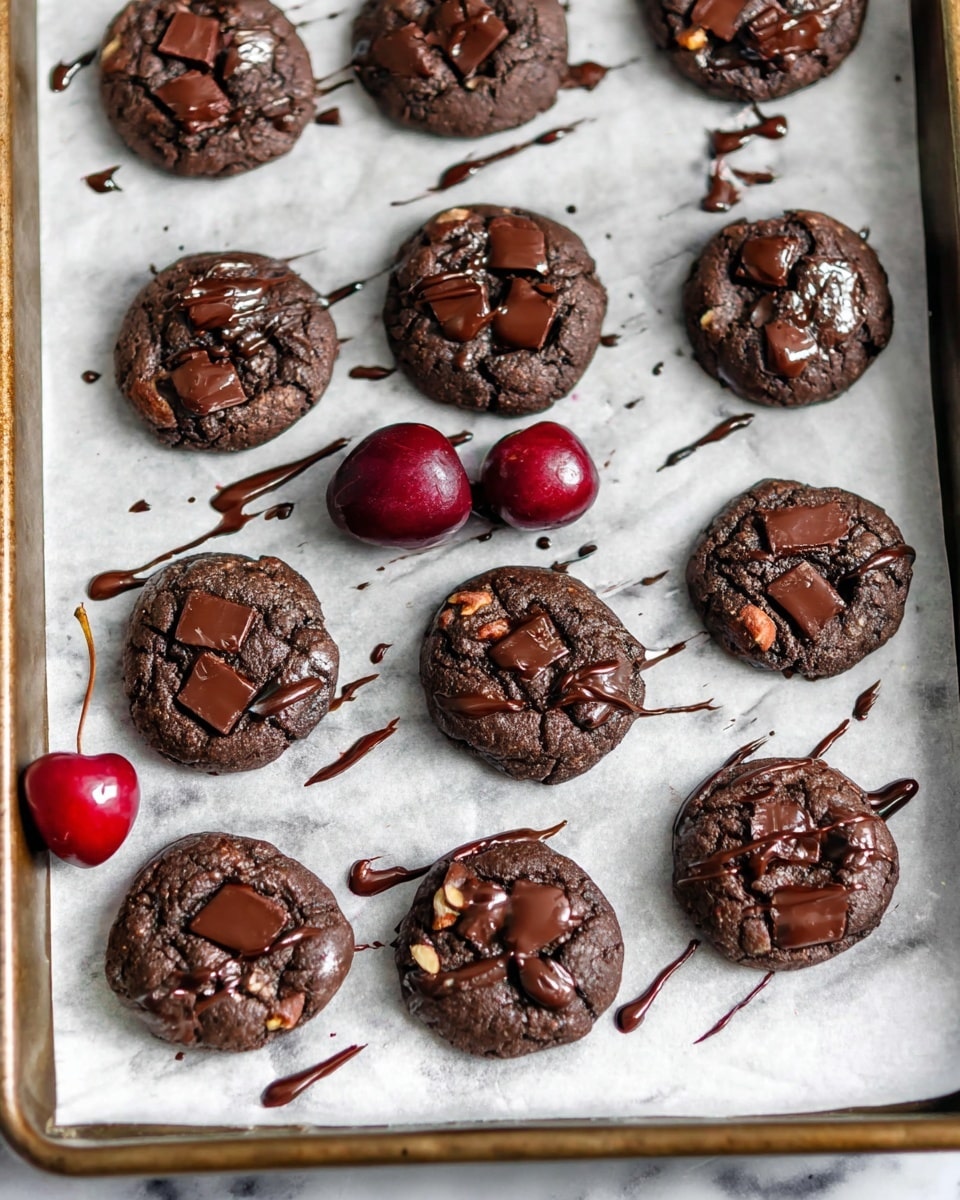 Chocolate Cherry Almond Cookies Recipe