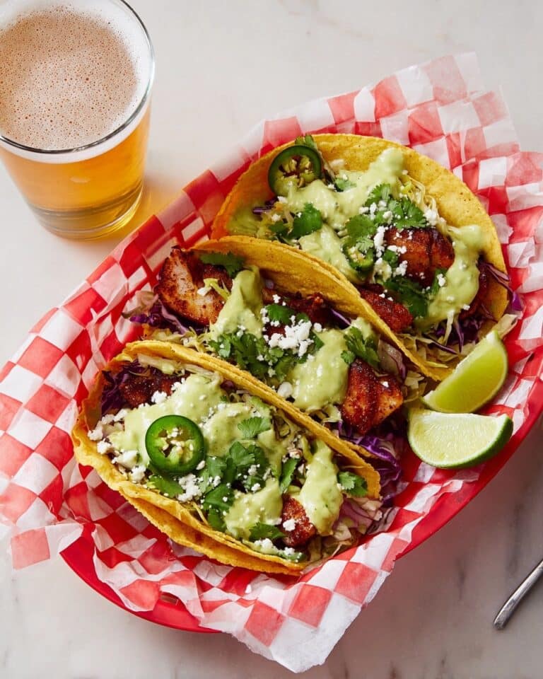 Air Fryer Fish Tacos with Avocado Salsa Recipe