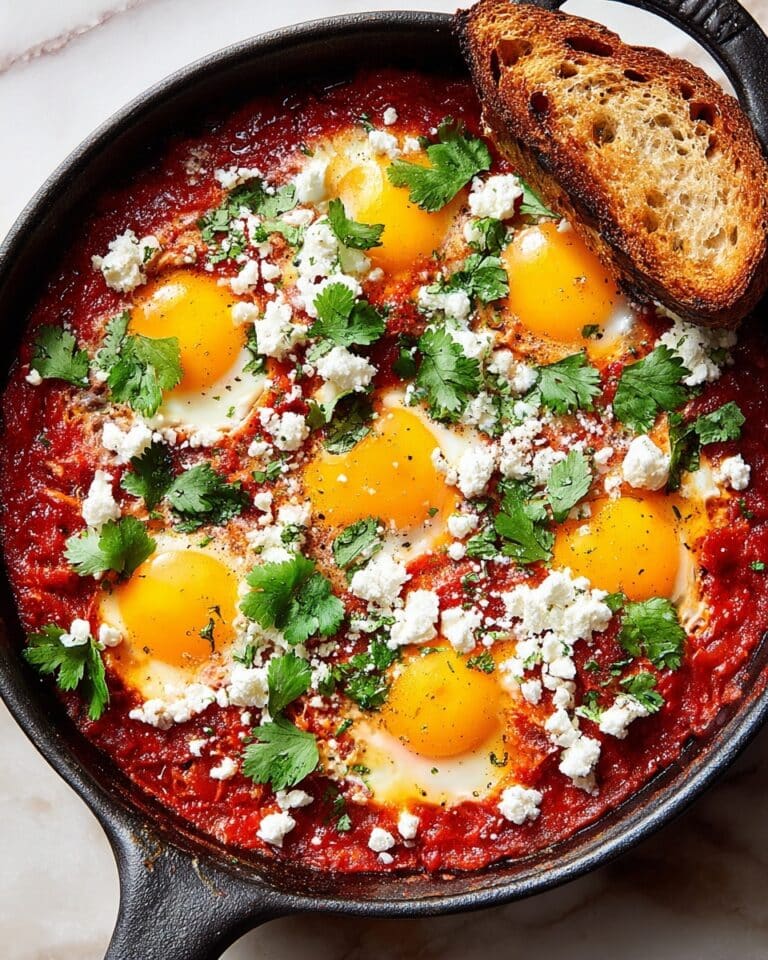 Spiced Shakshuka with Feta and Cilantro Recipe
