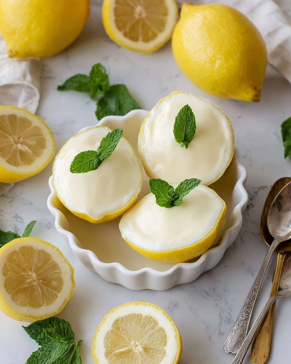 Lemon Possets in Lemon Shells Recipe
