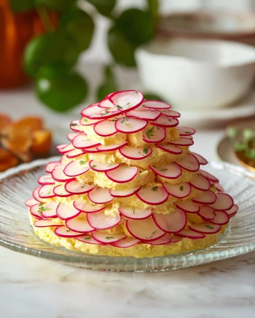 Whipped Butter Radish Tower Recipe