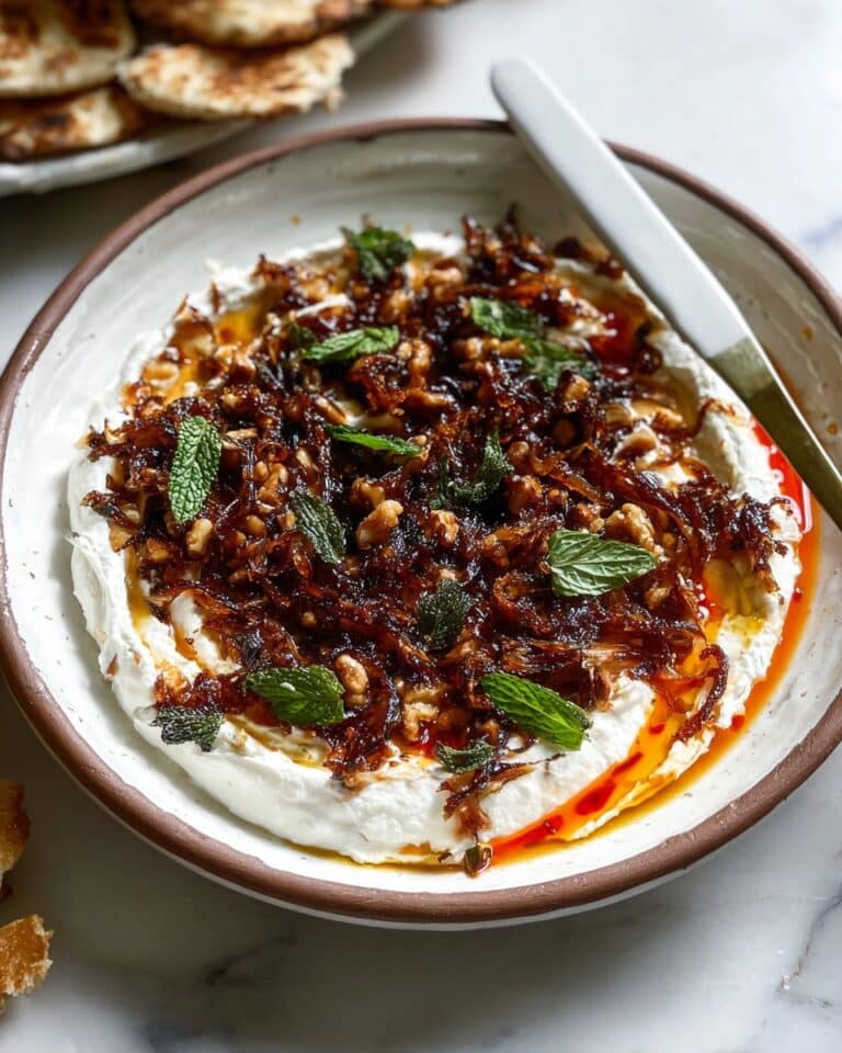 French Onion Labneh Dip Recipe