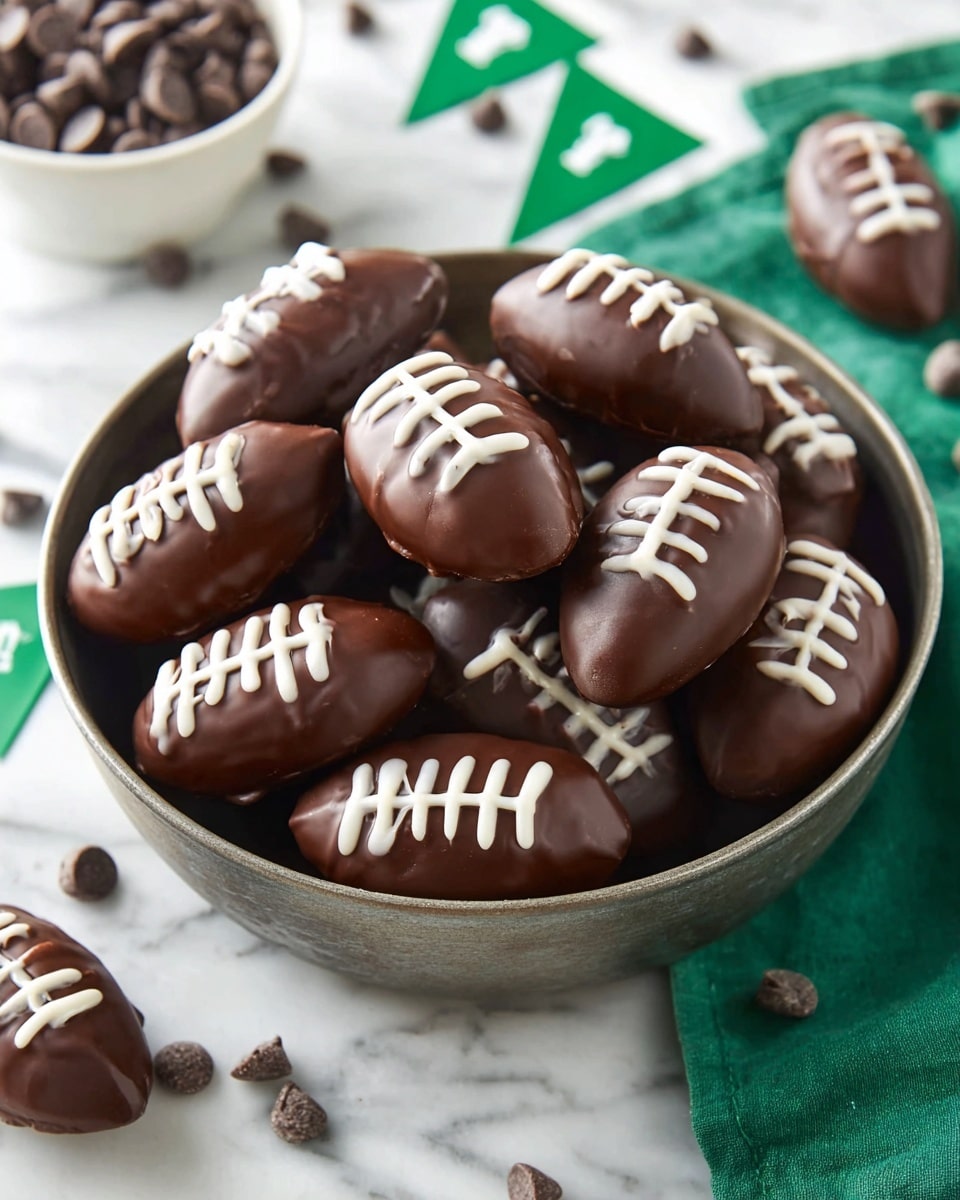 Chocolate Chip Cookie Dough Footballs Recipe