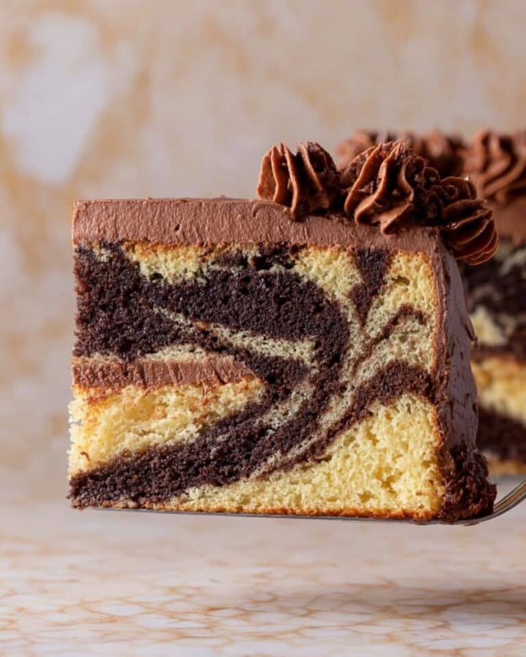 Layered Marble Cake with Chocolate Cream Cheese Frosting Recipe