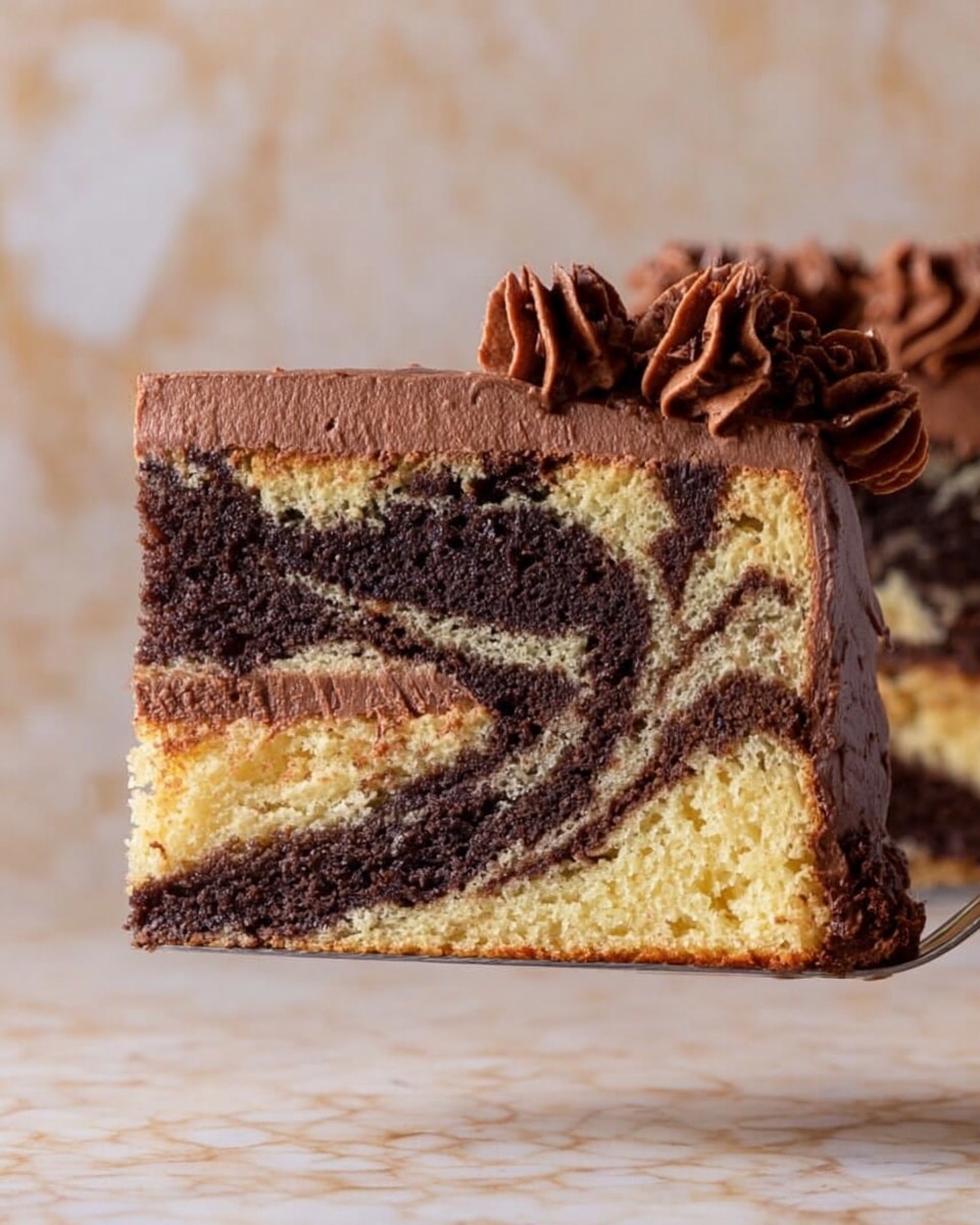 Layered Marble Cake with Chocolate Cream Cheese Frosting Recipe