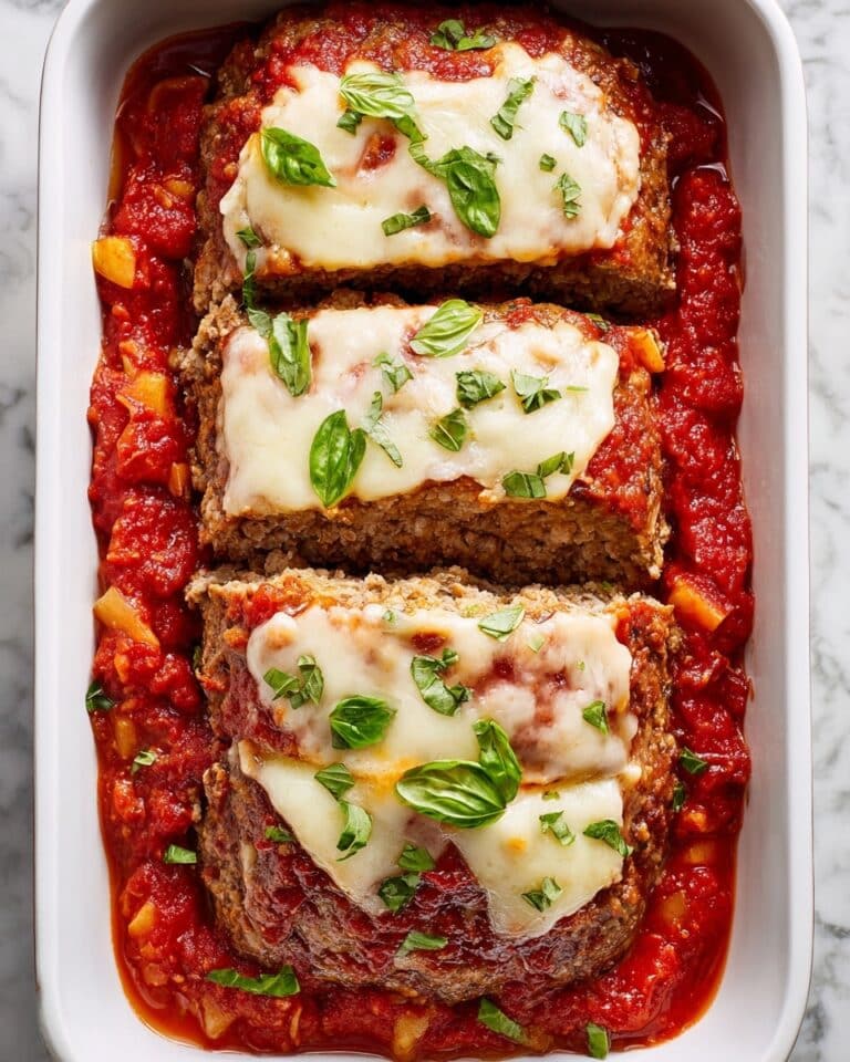 Italian Meatloaf with Tomato Basil Sauce and Mozzarella Recipe