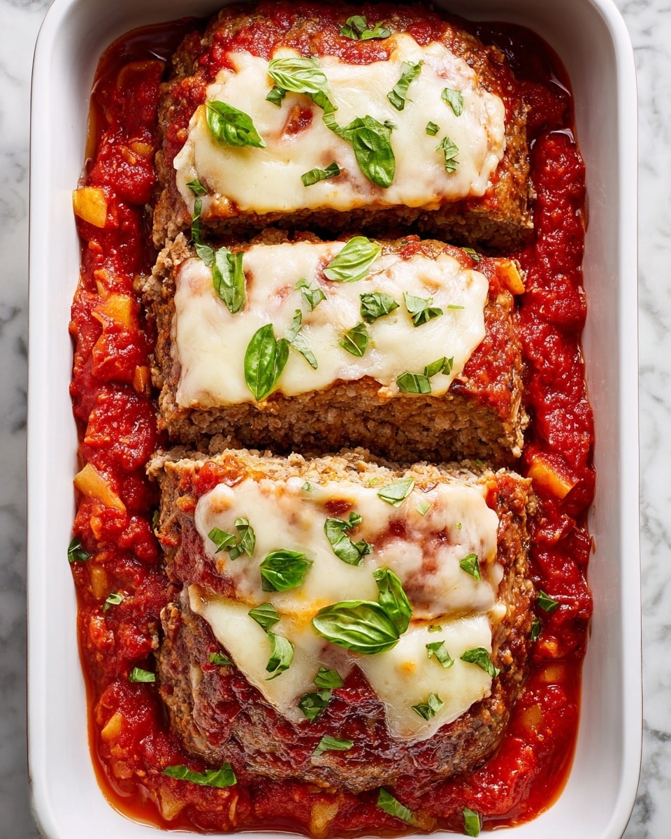 Italian Meatloaf with Tomato Basil Sauce and Mozzarella Recipe