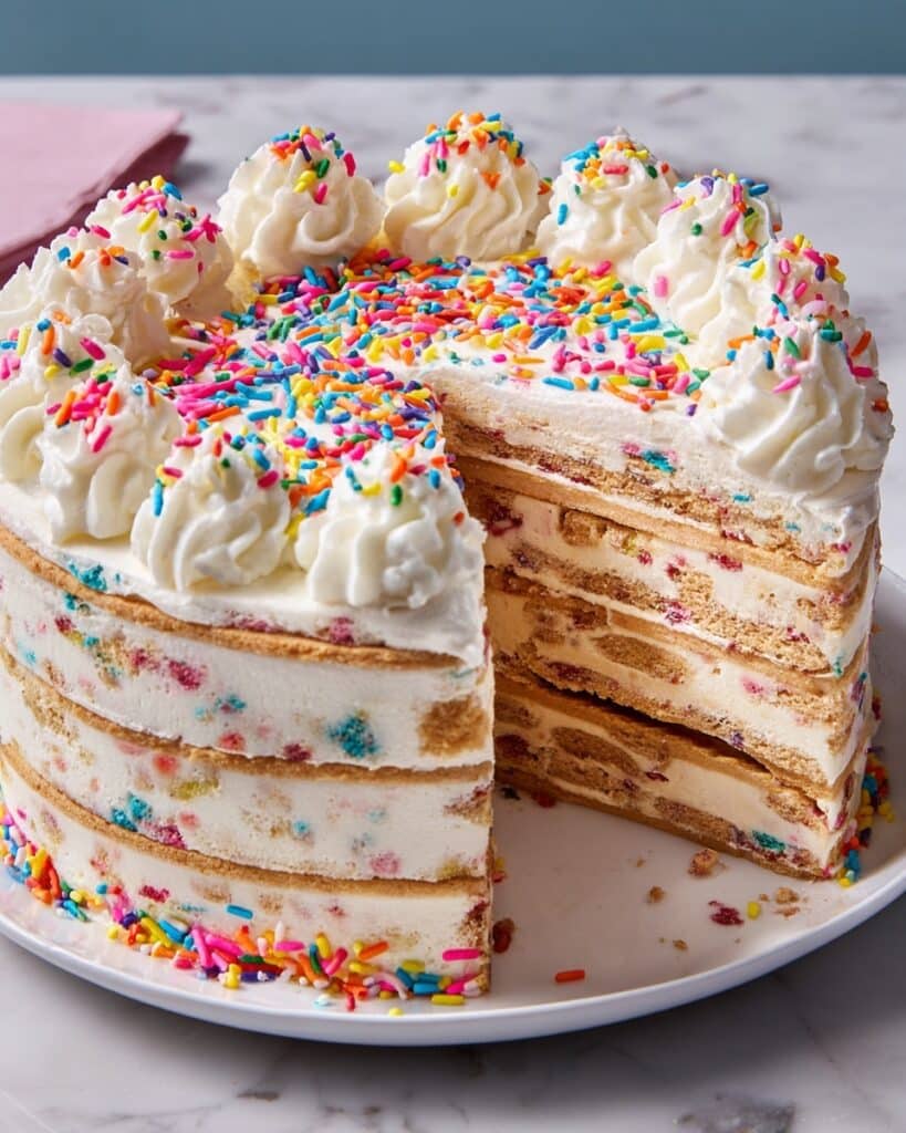 Funfetti Cheesecake Icebox Cake Recipe