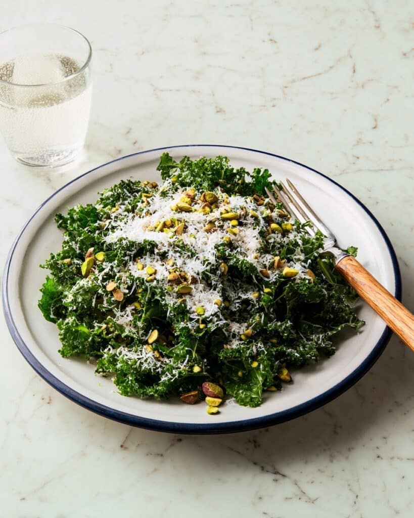 Lolita’s Kale Salad with Lemon Vinaigrette, Toasted Pistachios, Breadcrumbs, and Pecorino Recipe