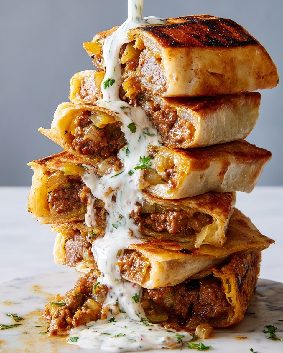 Arayes with Tahini Yogurt Sauce Recipe