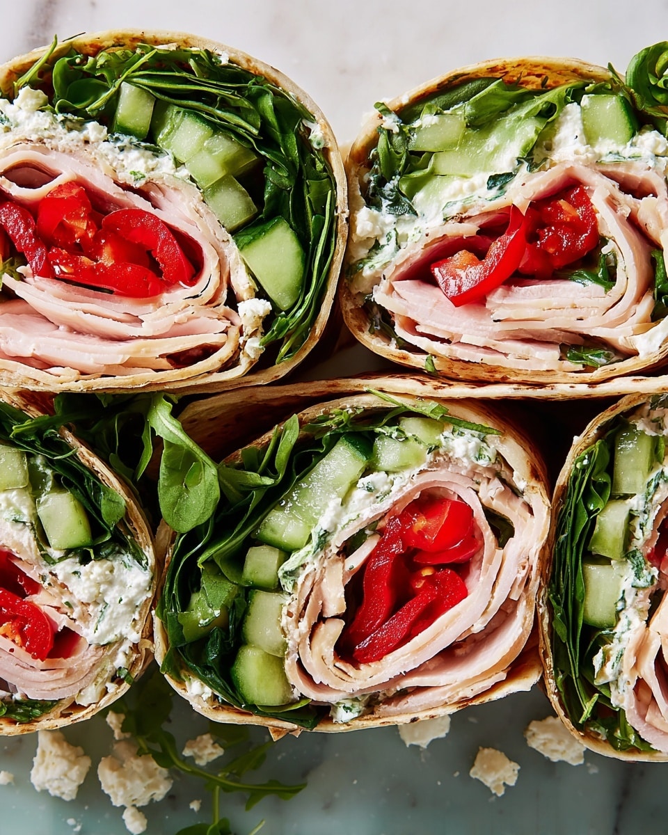 Turkey and Veggie Lavash Wrap with Goat Cheese and Dill Recipe