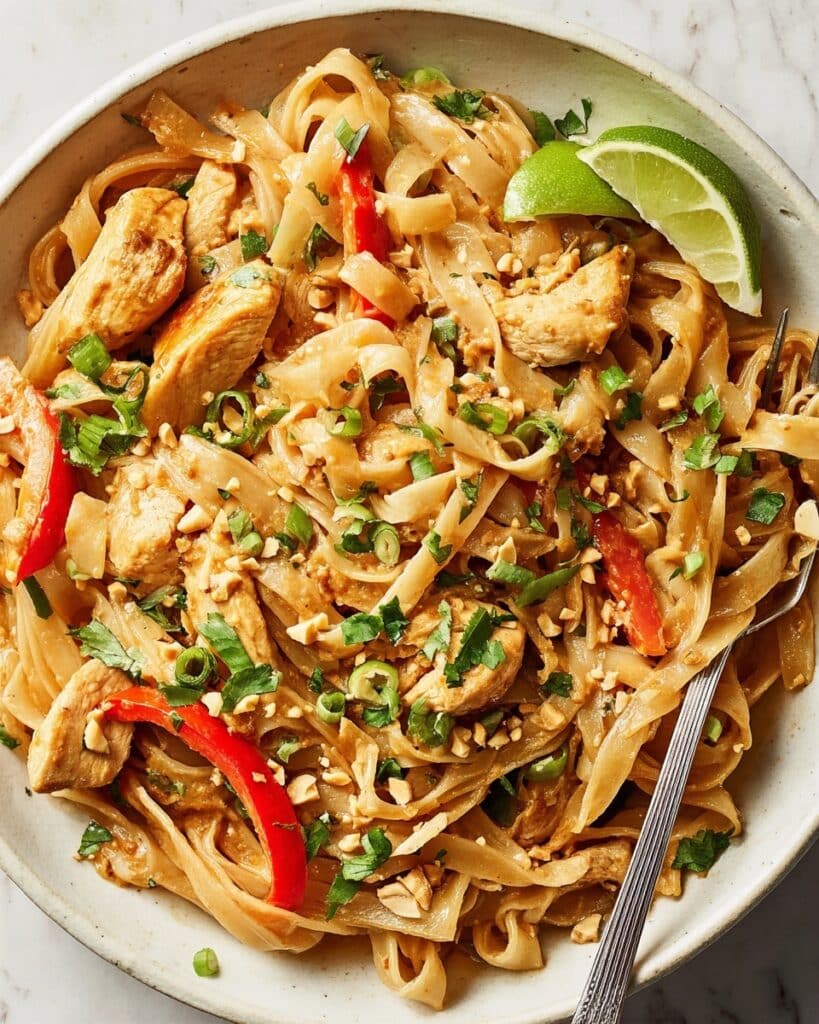 Creamy Peanut-Lime Chicken With Noodles Recipe