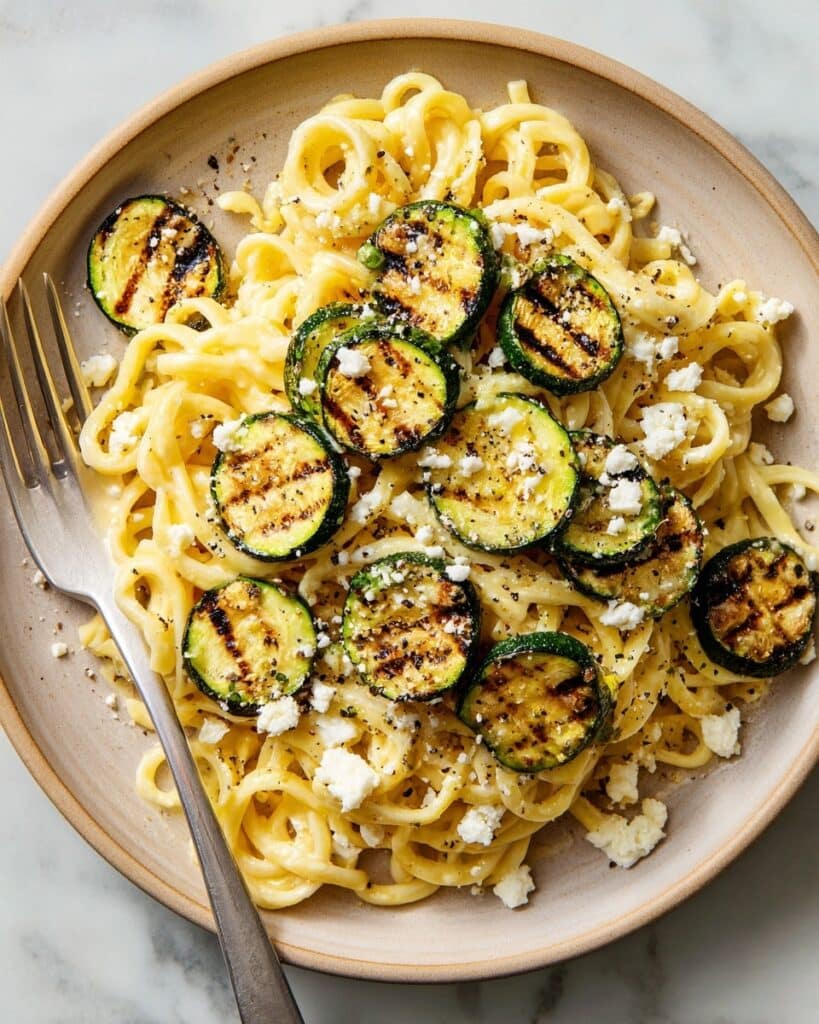 Grilled Zucchini Carbonara Recipe