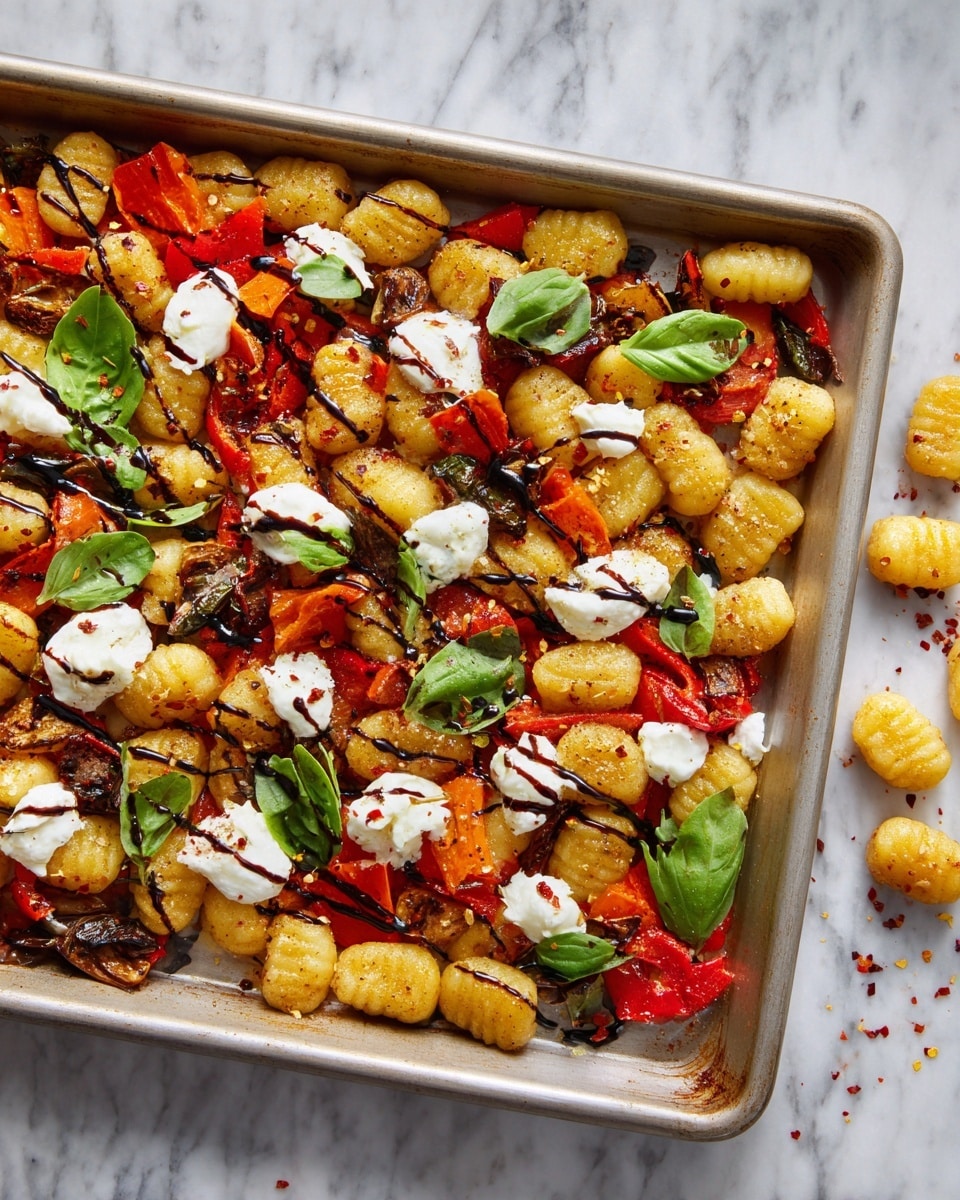 Sheet-Pan Burrata Caprese Gnocchi Recipe