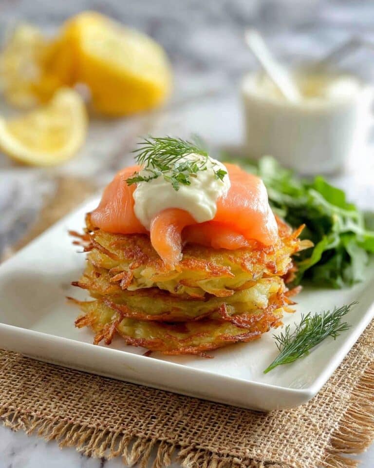 Smoked Salmon Potato Rosti Stack Recipe