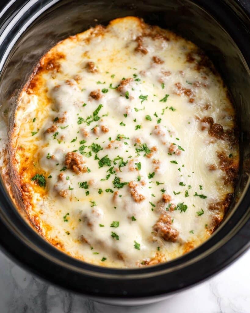 Easy (4-Ingredient!) Slow Cooker Ravioli Lasagna Recipe