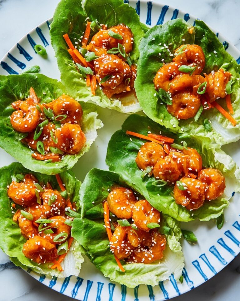 Hot Honey Shrimp Lettuce Wraps Recipe