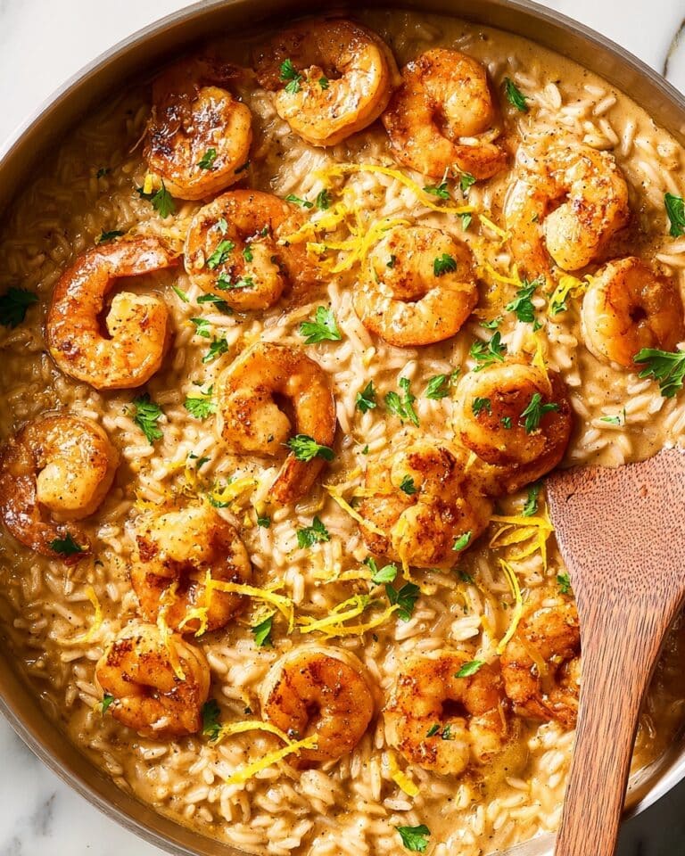 One-Pan Lemon Butter Shrimp Orzo Recipe