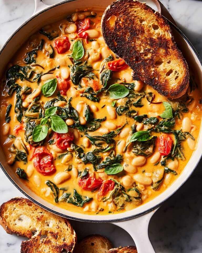 Creamy Tuscan White Bean Skillet Recipe