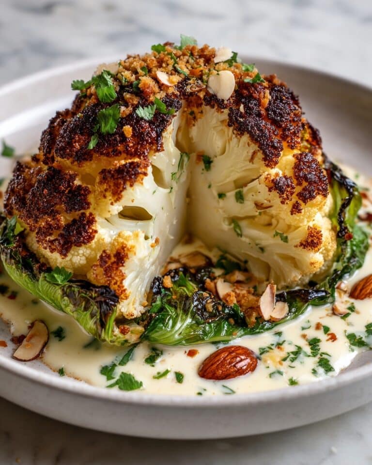 Roasted Cauliflower with Almond Sauce Recipe