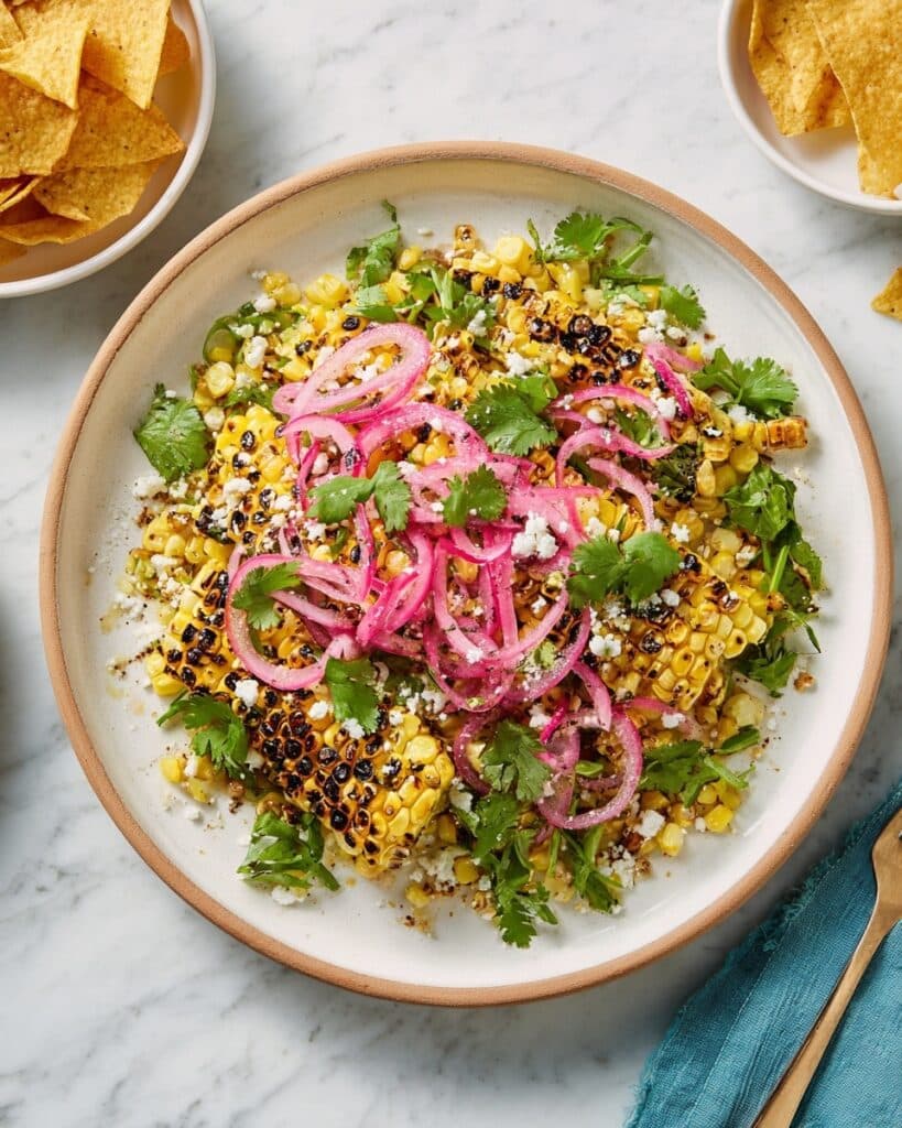 Grilled Corn Salad with Nuts, Herbs, and Parmesan Recipe
