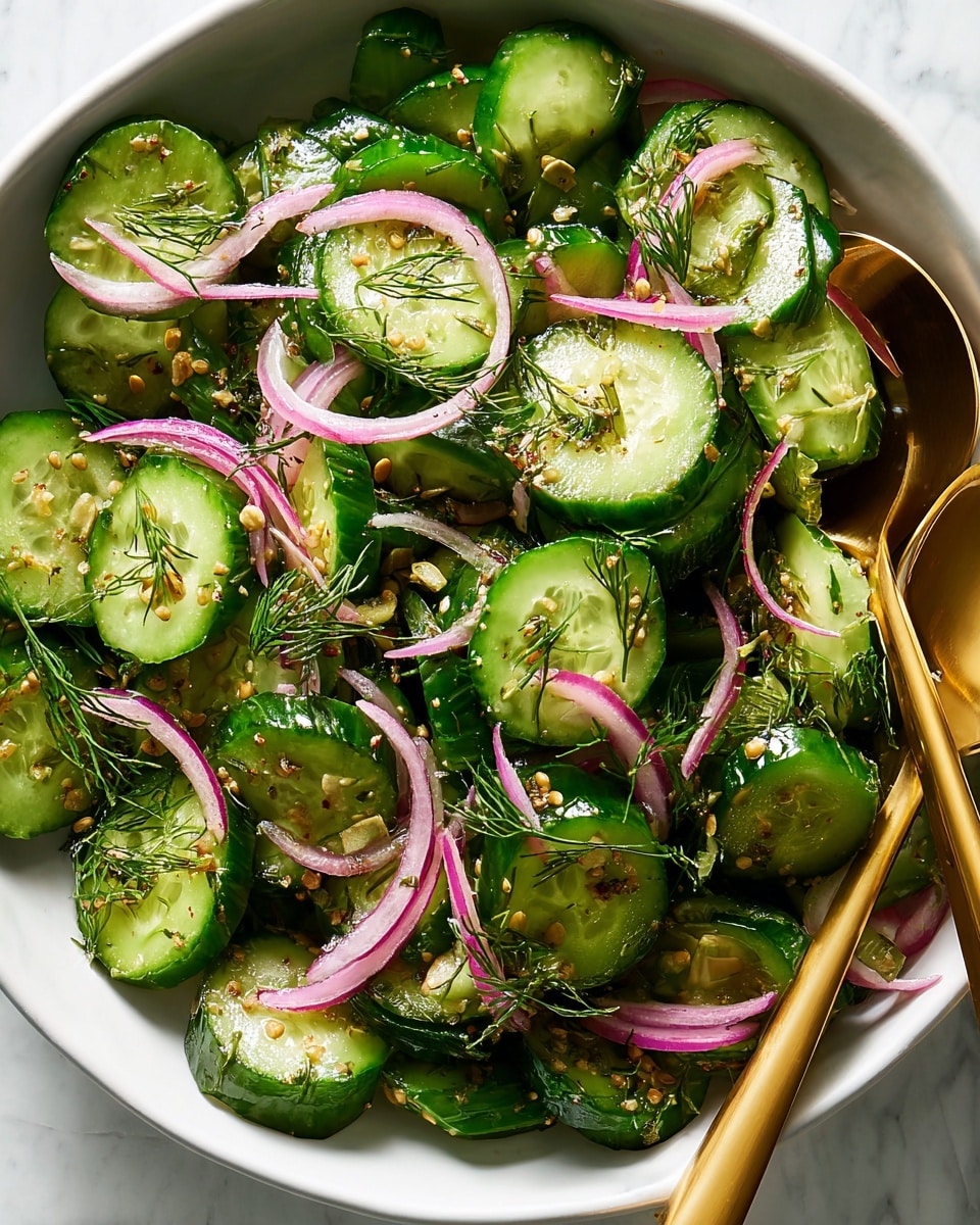 Cucumber Salad with Dill, Chives, and Tangy Mustard Dressing Recipe