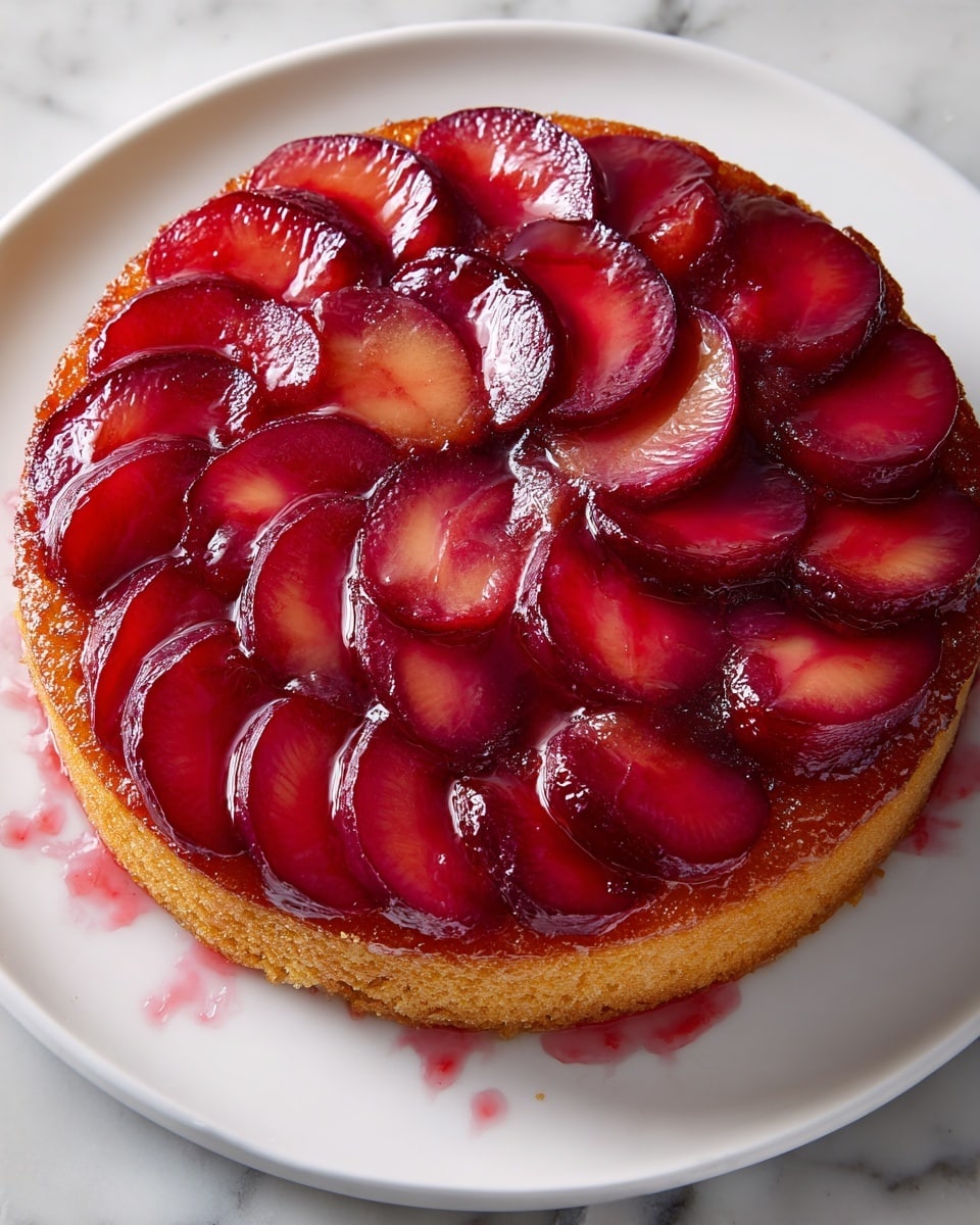Upside-Down Plum Cake Recipe