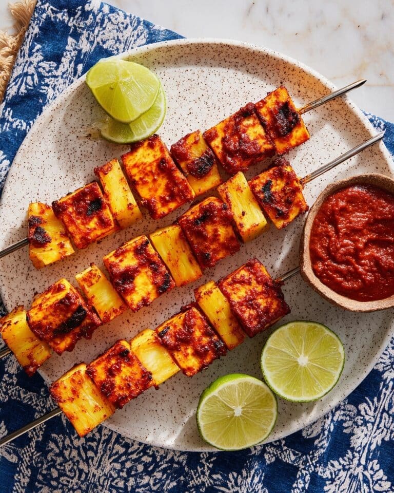 Chipotle Tofu & Pineapple Skewers Recipe