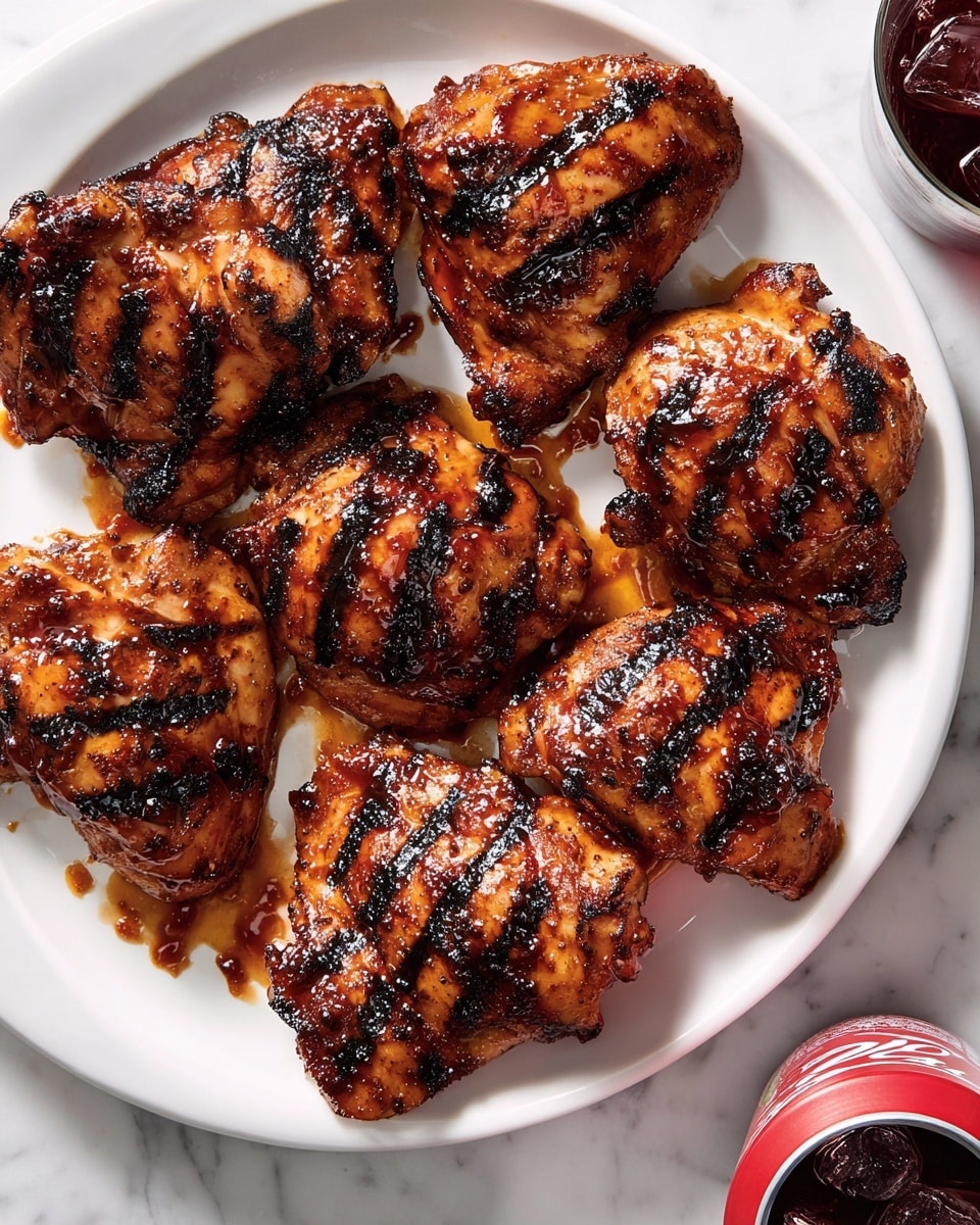 Dr Pepper Glazed Grilled Chicken Thighs Recipe