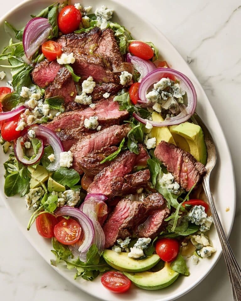 Grilled Steak Salad with Balsamic Vinaigrette and Blue Cheese Recipe