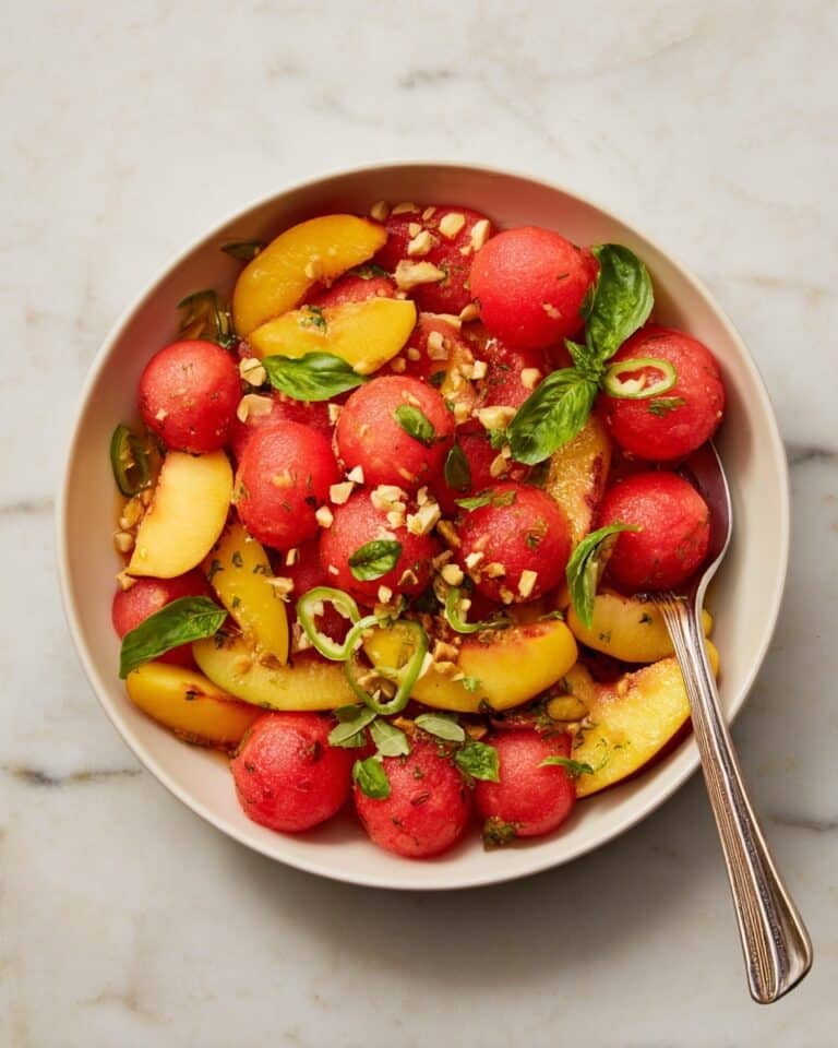 Thai-Inspired Watermelon & Peach Salad Recipe